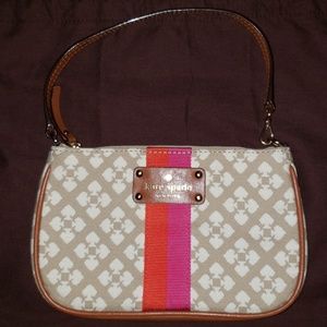 Kate Spade Beige Tan Khaki Cream wristlet purse
